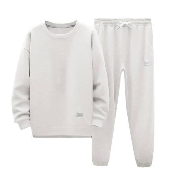 BWASD Womens 2 Piece Outfits Sweatsuit Sets Solid Color Lounge Hoodie Plus Size Fall Clothes Fashion Clothing Crewneck Track Suits Size L Long Sleeve