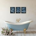 thumbnail image 2 of Hieng Navy Blue Lake Canvas Prints Farmhouse Lake Life Theme Wall Art Lakehouse Cabin Nautical Quote Picture Painting Home Bathroom Wall Decor12x16inchx3panels, 2 of 6