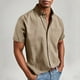 thumbnail image 1 of pstuiky Camisas de vestir de manga corta para hombre, Camisas de manga corta con cuello vuelto y botones sueltos informales de color sólido para hombre camisas casuales para hombre xxl, 1 of 5