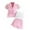 Pink, variant on Ashirexll Girls Summer Outfits, Girls' Clothing Sets, 3-9 Years Girls' Fashion Casual Short Sleeve Lapel Suit Shirt and Camisole with Pants Three Piece Set