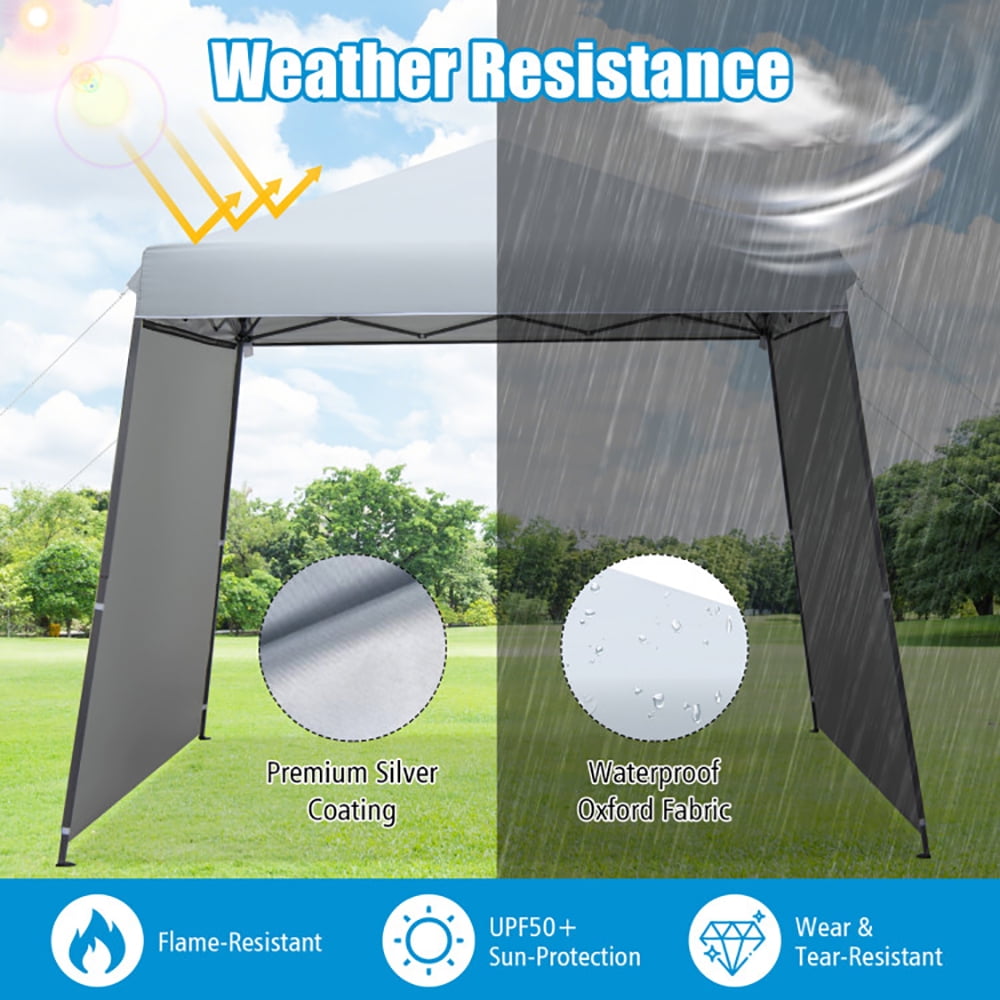 Aimee Lii Patio 10x10 FT Instant Pop-up Canopy Folding Tent with Sidewalls and Awnings Outdoor, Canopy Gazebo for Party BBQ Events, Gray