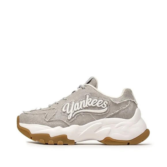MLB BigBall Chunky Cursive New York Yankees Gris Chaussures de Course Unisexes