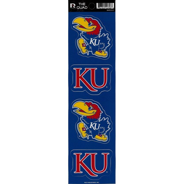 Kansas Jayhawks Quad Decal Set