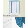 thumbnail image 5 of Wave Blue Tie Up Curtains for Kitchen Bathroom Bedroom Windows 63 Inch Length, Pure Blue Solid Color Simple Minimalism Art Balloon Drape Curtains Shade Rod Pocket Drapery Curtain Panel, 52"x63", 5 of 7