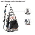 thumbnail image 3 of Marine Explorer Sling Backpack - Abstract Ocean Life Print, Fashionable Crossbody Bag for Students & Office Workers, 3 of 4