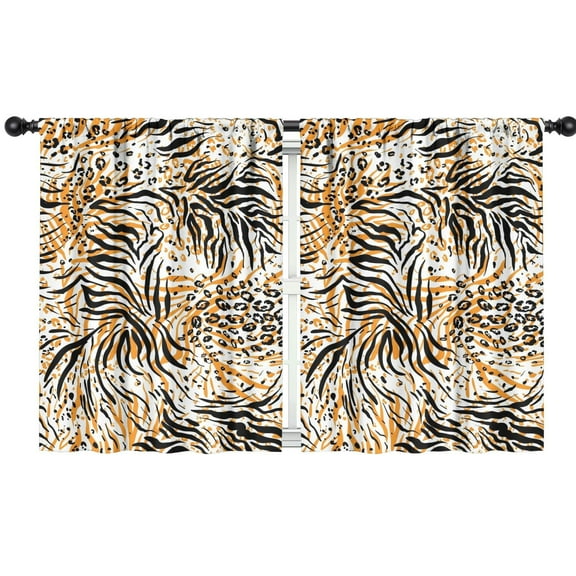 Blackout Kids Curtains,Leopard Print Childrens Insulated Curtains Set Of 2,Bedroom Essentials,Toddler Room Decor 42"x54"(106x137cm)
