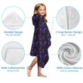 thumbnail image 7 of Purple Butterfly Pattern Hooded Bath Towel，50"x30" for Ages 3 To 12 Kids, Quick Dry Lightweight Soft Microfiber Hood Beach Towel Cover Up for Kids, 7 of 7