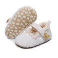 thumbnail image 1 of Seyurigaoka Baby Girls Padded Soft Soled Shoes Cartoon Bear Non-slip Indoor Outdoor Toddler Winter Shoes, 1 of 3
