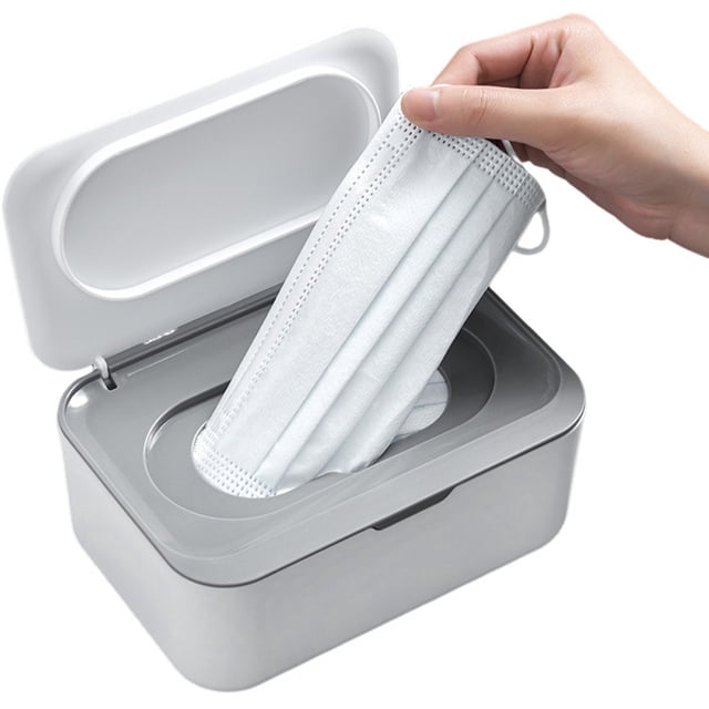 Support pour Lingettes Humides - Lingettes Humides - Boîte à Mouchoirs - Support pour Papier Hygiénique Humide - PP - Gris