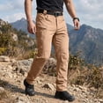thumbnail image 4 of Domzest Men’s Tactical Pants Ripstop Water Resistant Cargo Work Pants for Men Stretch Hiking Pants Lightweight Camel S, 4 of 9