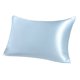 thumbnail image 1 of 19mm Baby Blue Silk Pillowcase for Hair Skin Travel/20x14in Pillow Case with Zip Unique Bargains Funda de Almohada, 1 of 6