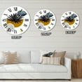 thumbnail image 4 of Designart 'Tropical Palm Leaf & Abstract Geometry Shapes I' Modern Wall Clock, 4 of 5