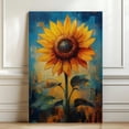 thumbnail image 4 of Sunflower Flower Canvas Wall Art 8x12 inches - Botanical Sunflower Flower Canvas Wall Decor Antique Watercolor Floral Painting for Home, 4 of 5