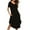 Black, variant on URMAGIC Women's Cotton V Neck Short Sleeve Nightshirt w Pocket Loose Nightgown Pjs Dress