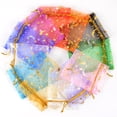thumbnail image 2 of 100 PCS of Moon Star Christmas Candy Drawstring Hard Gauze Packaging Bag Transparent Mesh Bag Wedding Party Decoration Candy Bag, 2 of 3