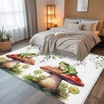 thumbnail image 5 of 5x8 Area Rugs, Mushroom Frogs Non-Skid Rubber Backing Large Rectangle Rugs - Living Room Bedroom Home Office, Spring Floral Summer Eucalyptus Leaves Indoor Floor Mat Carpets Washable Rug, 5 of 9