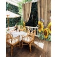 thumbnail image 5 of nqOlkjepod Outdoor Curtains for Patio Waterproof, Sunflowers Outdoor Privacy Panels Grommet, Botanical Floral Butterfly Brown Wooden Grain Blackout Outside Curtains for Porch/Cabana 54"x84", 1 Panel, 5 of 8