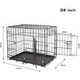 thumbnail image 3 of Jaula Metálica para Perros Plegable,Transportín para mascotas,con bandeja, doble puerta,Negro - 614648cm esquí esquí Gafas de esquí, 3 of 5
