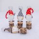 thumbnail image 2 of Advancent Muñeco de gnomo, adorno de Navidad, decoración navideña, suministros de vacaciones, adorno artesanal, Clip decorativo para tarjetas Kits de decoración para fiestas Patrón de franja gris, 2 of 6
