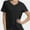 Black, variant on Women's Ultra-Soft V-Neck Short Sleeve Trendy Casual T-Shirt