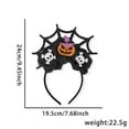 thumbnail image 4 of Yoyauz Halloween Headband Pumpkin Witch Hat Bat Spider Headband Halloween Costume Party Makeup Hair Accessories, 4 of 7