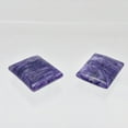 thumbnail image 5 of 75cts of Rare Rectangular Pillow Charoite Beads | 2 Beads | 24x20x9mm | 10871C, 5 of 12