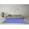 thumbnail image 3 of Ahgly Company Machine Washable Indoor Square Abstract Blue Contemporary Area Rugs, 7' Square, 3 of 4