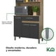 thumbnail image 5 of Mueble De Cocina Alacena Multiuso Estante Con Repisas Cajón MDP cafe, 5 of 8