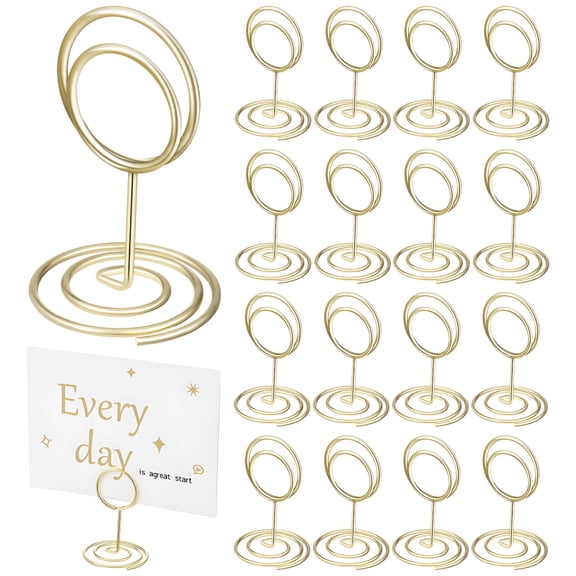LAMIRO 20 Pcs Bracket Photo Holder Stand Holders Clips Decor Picture Frames Sign Greeting Card Table Number