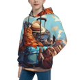 thumbnail image 2 of Gaeub Colorful Travel Luggage Gear Men's Hoodie,Heavyweight Hooded Sweatshirt for Men-Small, 2 of 6