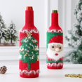 thumbnail image 5 of Botellas de vino cubre botella suéter para decoración Santa/árbol de navidad/muñeco de nieve, muñeco de nieve Feliz Sencillez, 5 of 5