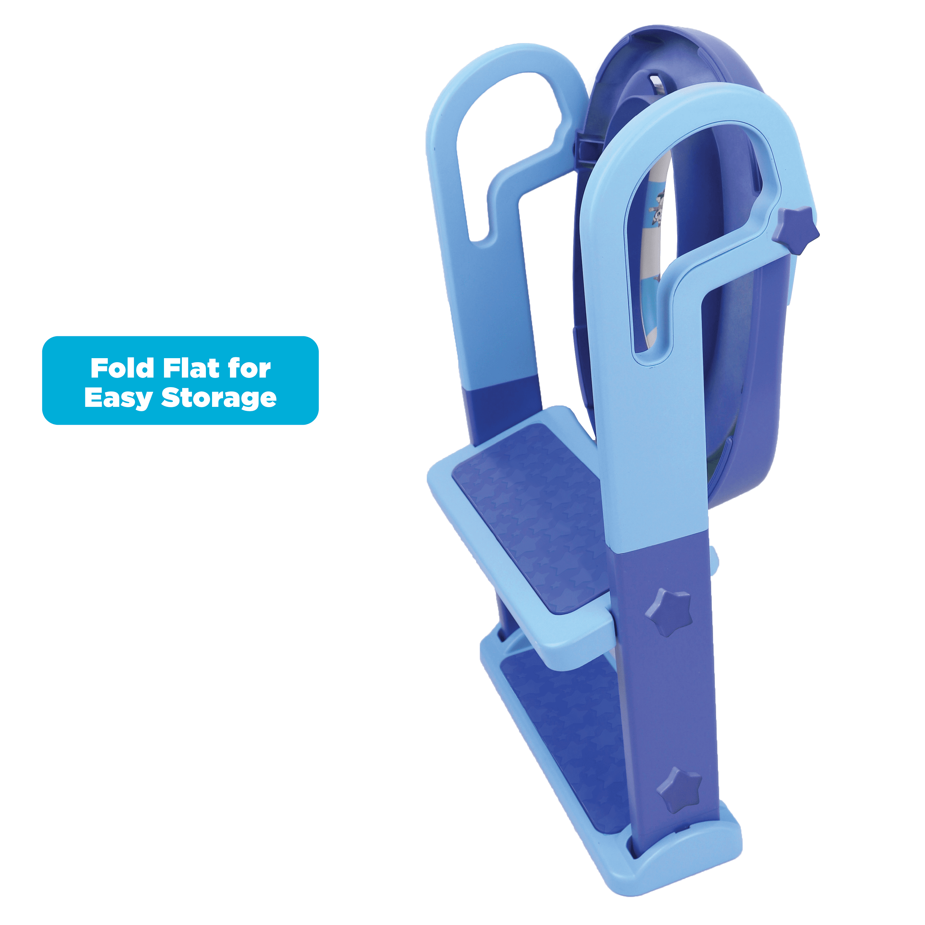Bluey Step & Sit Potty Chair Training Seat with Ladder for Kids - Blue