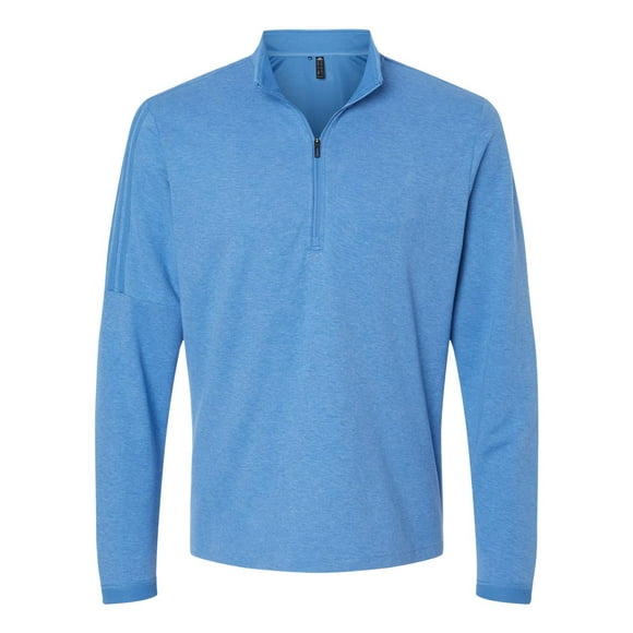 Adidas Chandail à Quart de Glissière à 3 Rayures pour Hommes, m, Mélange Bleu Focus