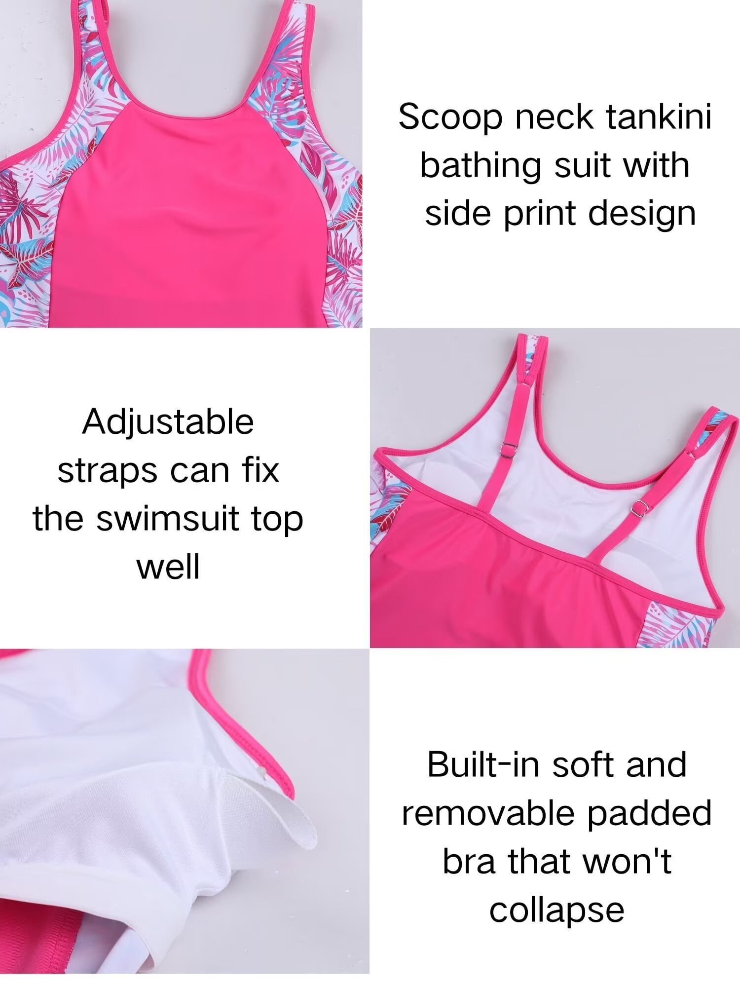 Asoul Tankini Swimsuits for Women Two Piece Bathing Suits Tummy Control Ruched Swim Suits with Skirt