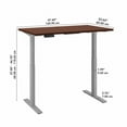 thumbnail image 5 of Move 60 Series by Bush Business Furniture 48W x 24D Electric Height Adjustable Standing Desk, Harvest Cherry/Cool Gray Metallic, 5 of 9