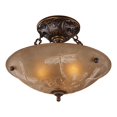 thumbnail image 1 of Restauration 3-Light Semi Flush en Bronze Doré, 1 of 2