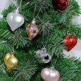 thumbnail image 4 of 12pcs/box Heart Shaped Hanging Ball Decorative Plastic Christmas Room Baubles Ball Xmas Tree Ornament JikaixSilver, 4 of 5