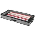 thumbnail image 5 of mDesign Fabric Under Bed Storage Organizer, Zippered, 2 Pack - Dark Gray/Black, 5 of 8