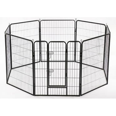Bestpet 40"W x 32"H Heavy Duty 8 Panel Folding Metal Pet Playpen Dog Exercise Fence