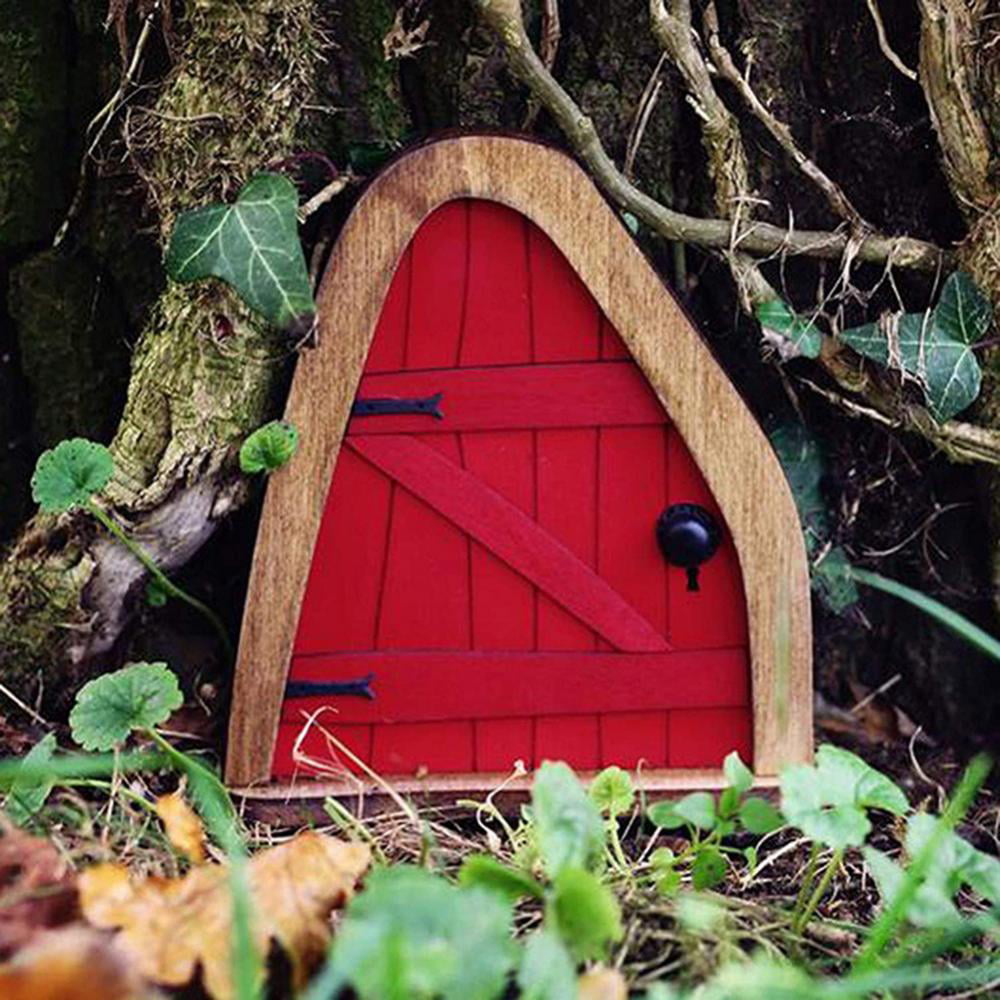 Details about   Miniature Fairy Gnome Home Window and Door for Trees Yard Art Garden Sculpture 