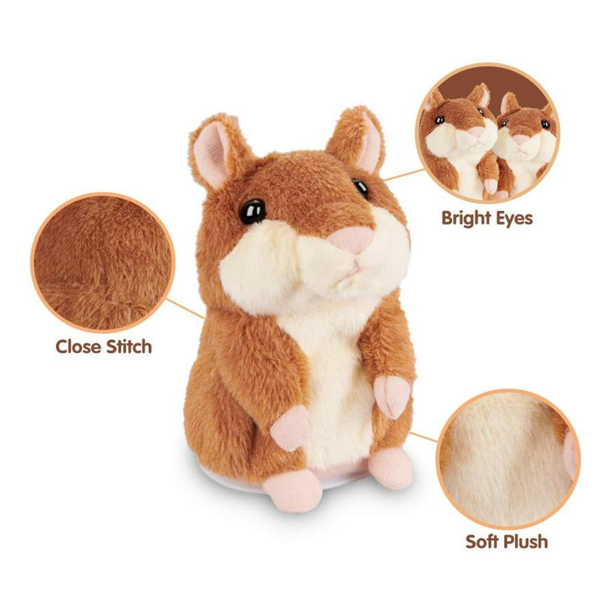 Cribun Talking Hamster Plush Toy Repeats What You Say Interactive Toys Electronic Hamster Toy Repeats Y Walmart