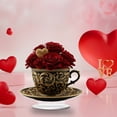 thumbnail image 7 of Votnto Decorative Teacups, Heart Shaped Tea Cup Red Pink Ceramic Coffee Cup, for Valentine's Day Galentine's Gift Wedding Anniversaries Party Supplies, 7 of 7