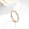 thumbnail image 2 of ORUYROP 2mm Womens Titanium Eternity Rings Cubic Zirconia Anniversary Wedding Engagement Band Size 3-13.5, 2 of 6