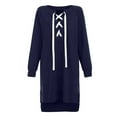 thumbnail image 5 of Summer Dresses For Women 2023 Casual Prints Off-Shoulder Strappy Long Sleeves Sweater Sun Dress, 5 of 7