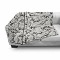 thumbnail image 3 of Reptile Soft Flannel Fleece Throw Blanket, Magnificent Reptiles with Footprints Doodle Art Animals Abstract Pattern, Cozy Plush for Indoor and Outdoor Use, 70" x 90", Brown White, by Ambesonne, 3 of 6