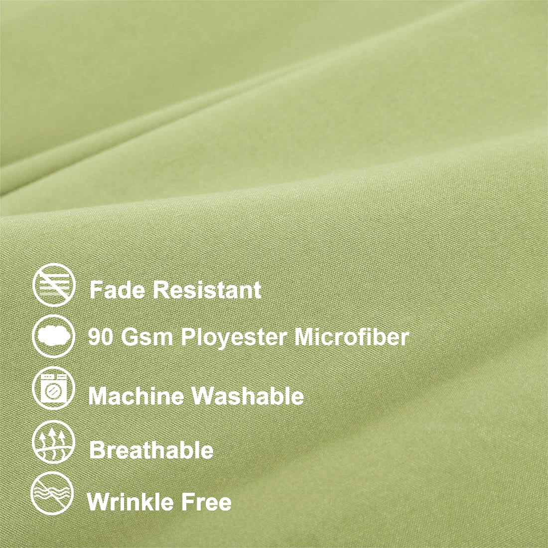 Unique Bargains 2 Pack Microfiber Body Pillow Cases Sage 20" x 48"