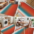 thumbnail image 6 of Bohemian Gradient Red Washable Area Rugs 3'x5', Modern Minimalist Red Blue Ocean Beach Low Pile Throw Living Room Rug Non-Slip Sturdy Edge Binding Carpet for Indoor Entryway Bedside Kitchen, 6 of 9