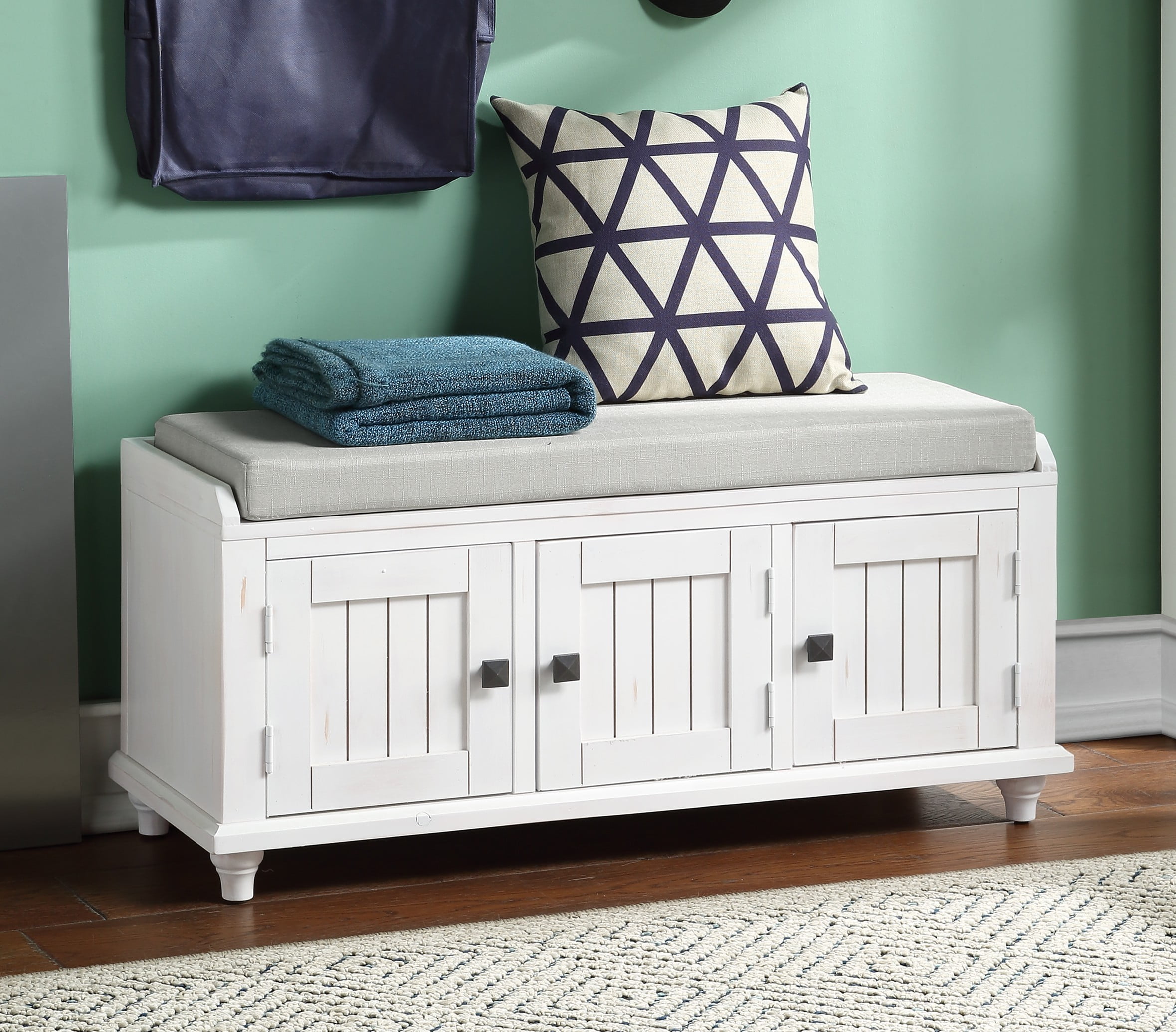 Storage Bench Entryway Bench with Fully Assembled Shoe Bench