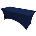 thumbnail image 1 of VIWING Navy Blue 4 ft x 2.5 ft Spandex Tablecloth Stretch Fitted Table Cover, 1 of 5