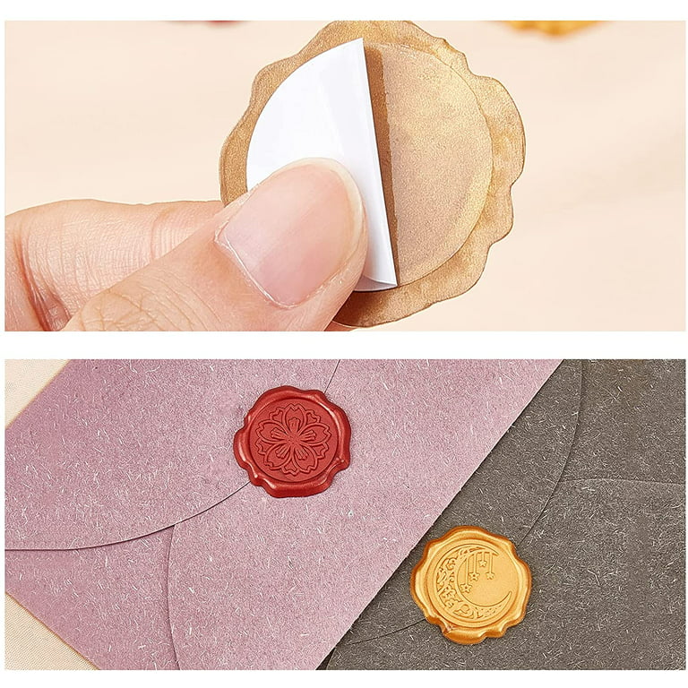 Self Adhesive WAX SEAL STICKER Rose flower Customized design Gift Sealing  Wax stickers wedding envelop invitation